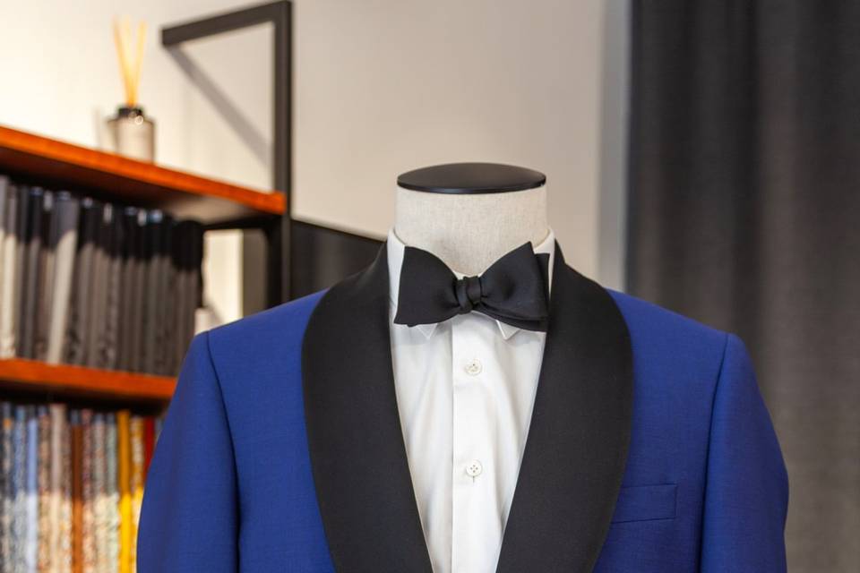 Detail_Veste de smoking bleue