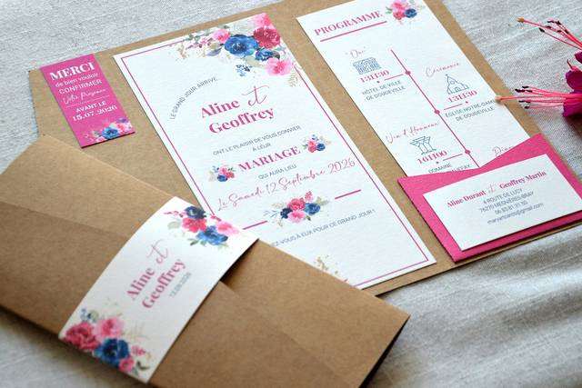 Faire-part fuchsia