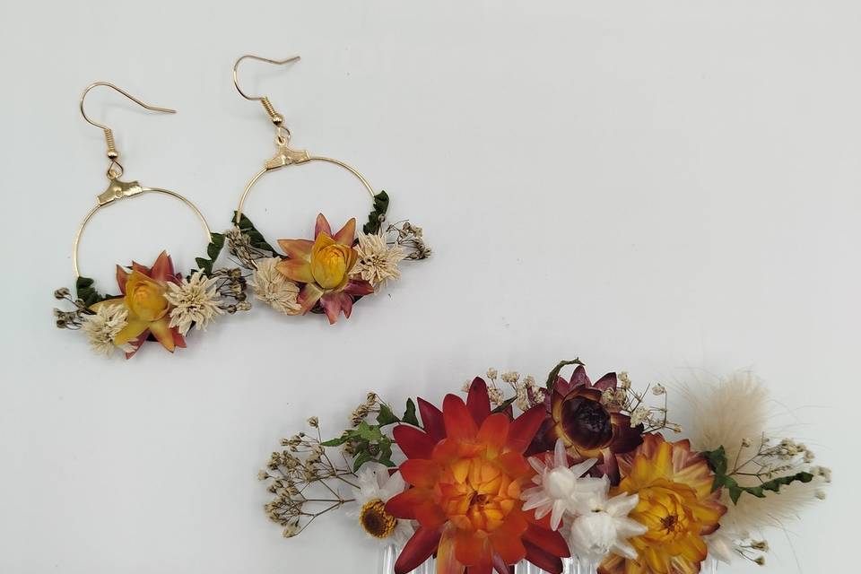 Accessoires en fleurs séchées