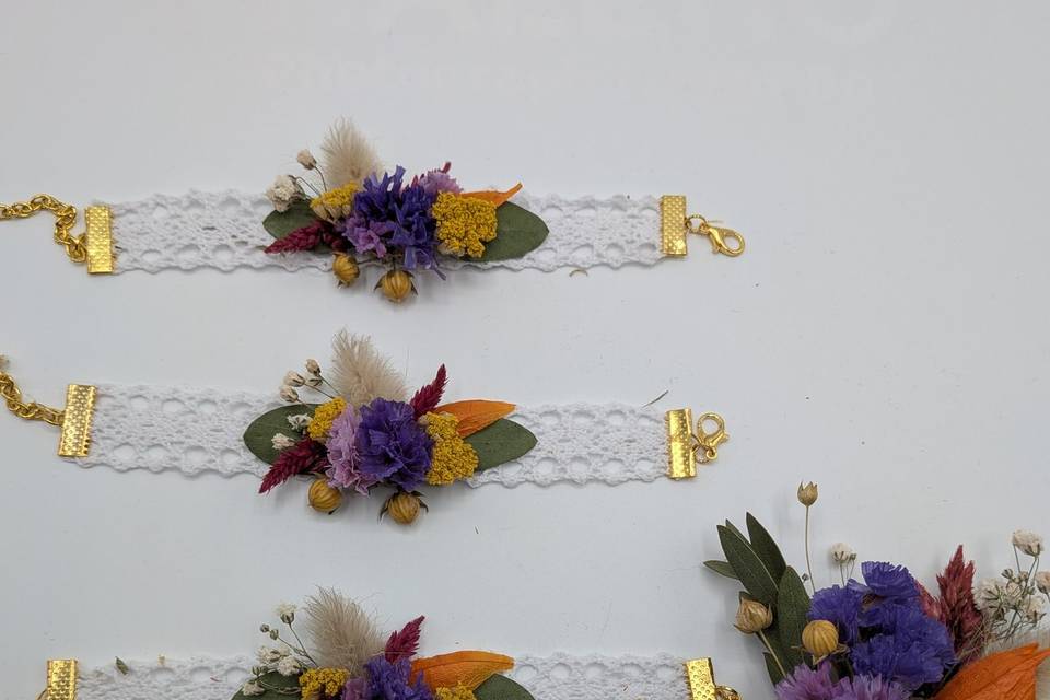 Accessoires en fleurs séchées