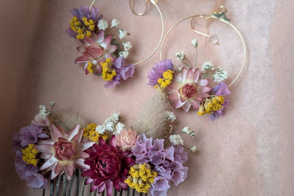 Accessoires en fleurs séchées