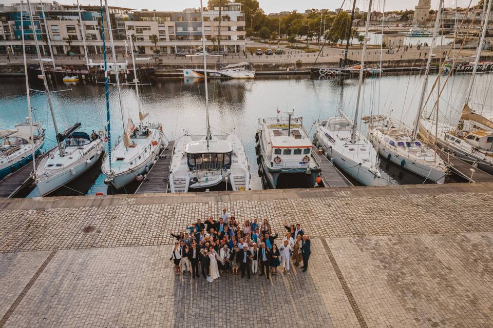 Photo de groupe en drone