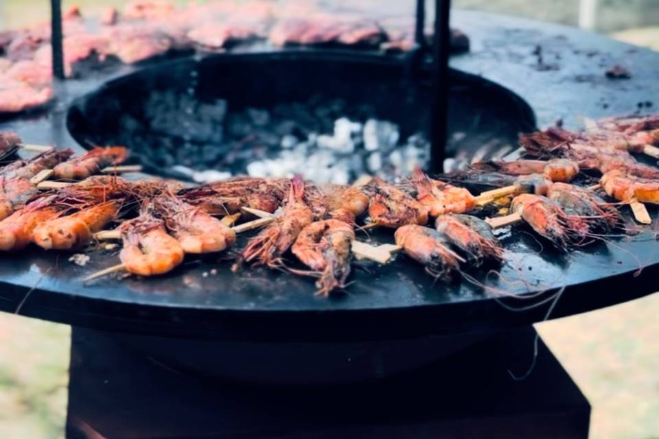 Gambas flambées