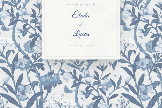 Faire-part toile de Jouy