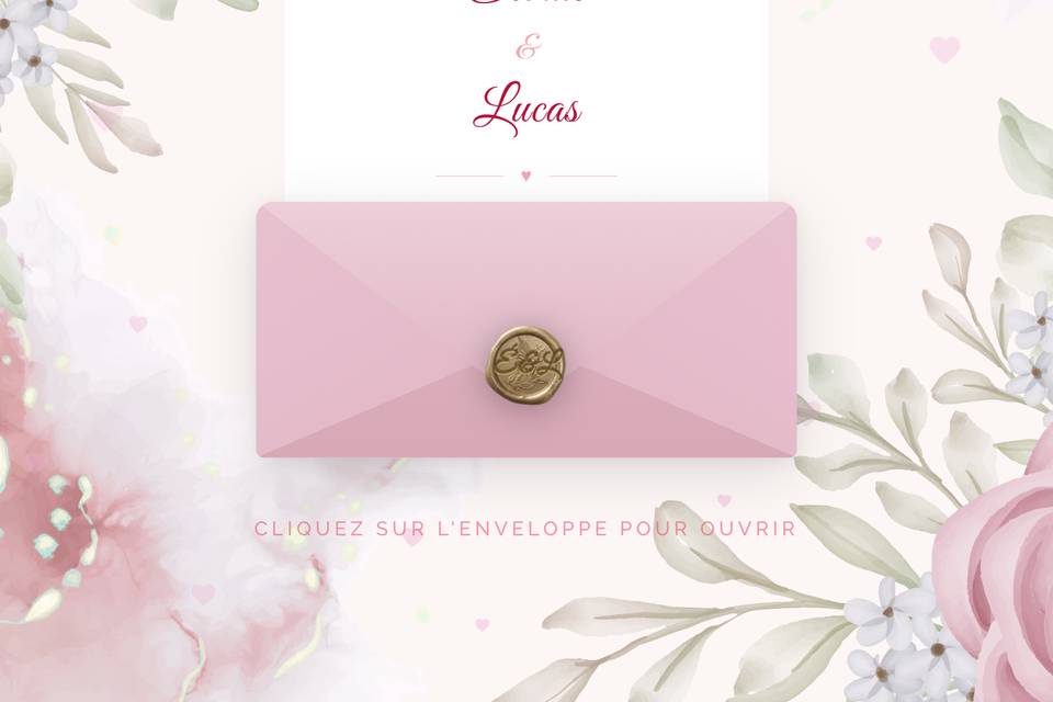 Faire-part romantique