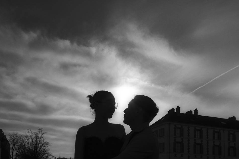 Couple contre jour Troyes