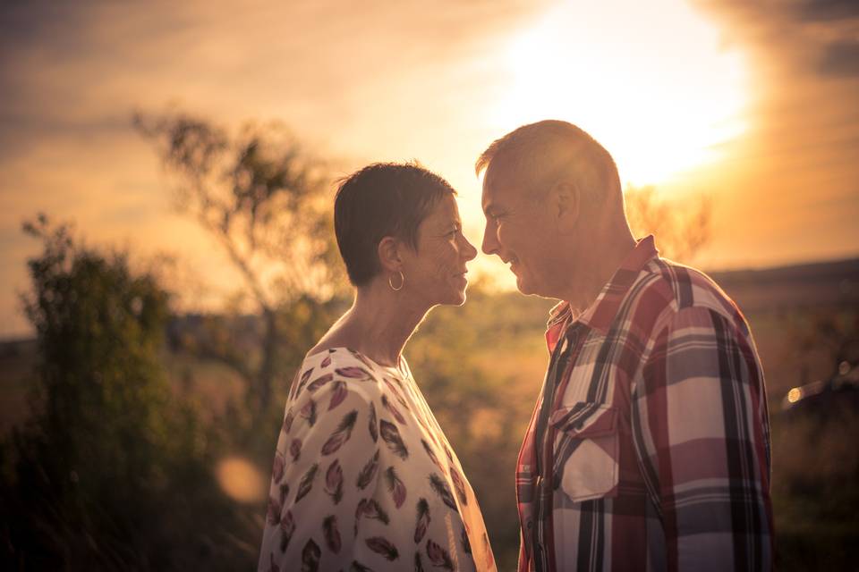 Portrait photo couple vintage