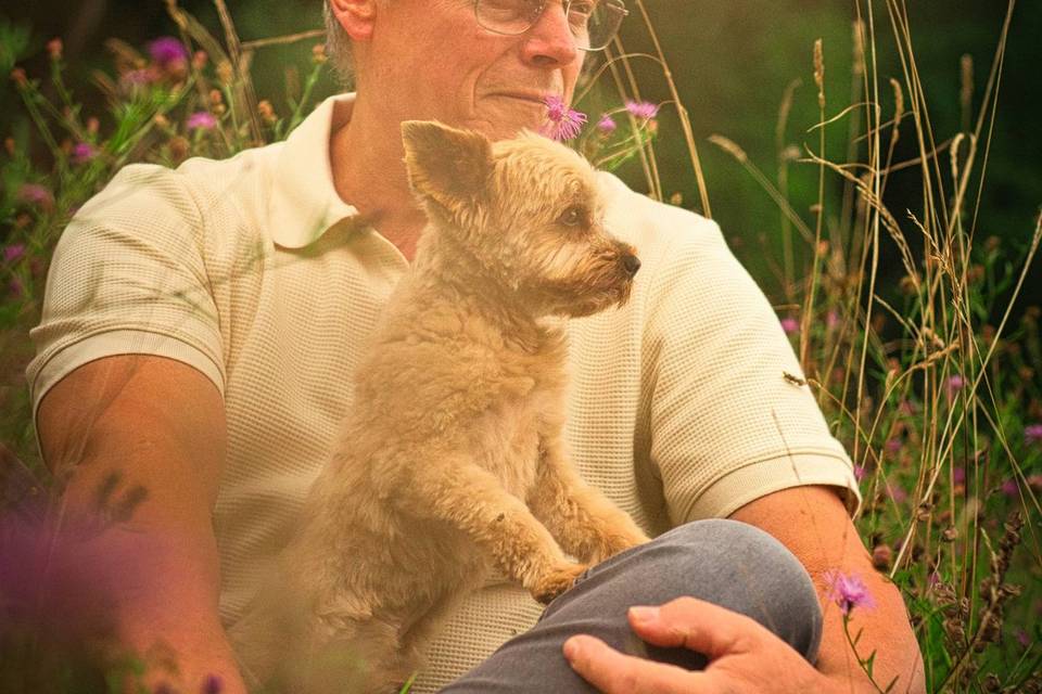 Portrait photo maître + chien