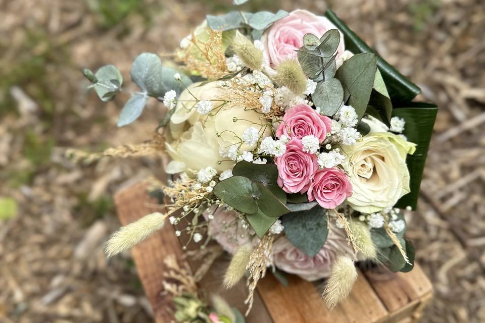 Bqt de mariée + boutonnière