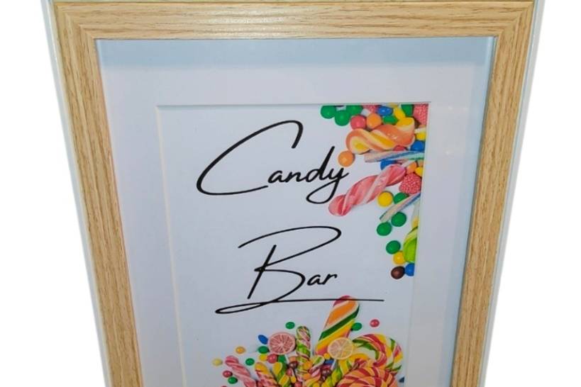 Panneau candy bar