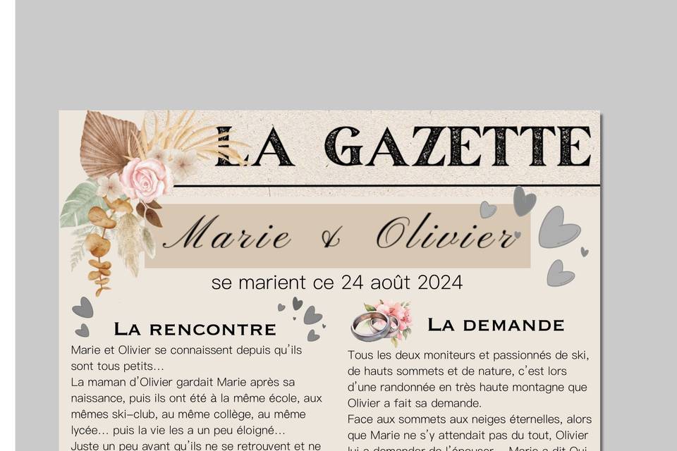 La gazette des mariés