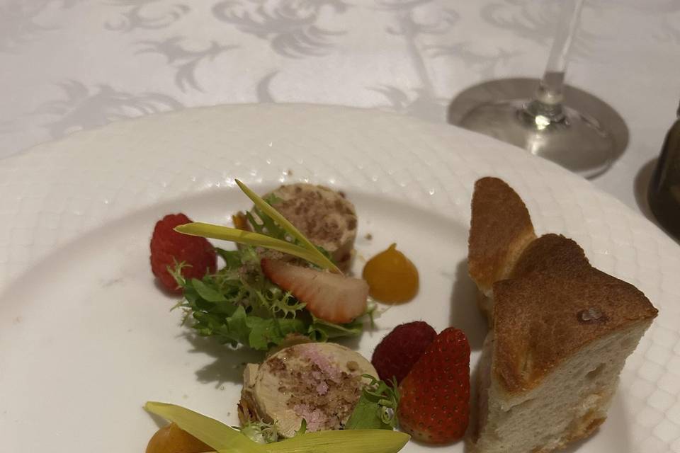 Assiette de foie gras et sa br