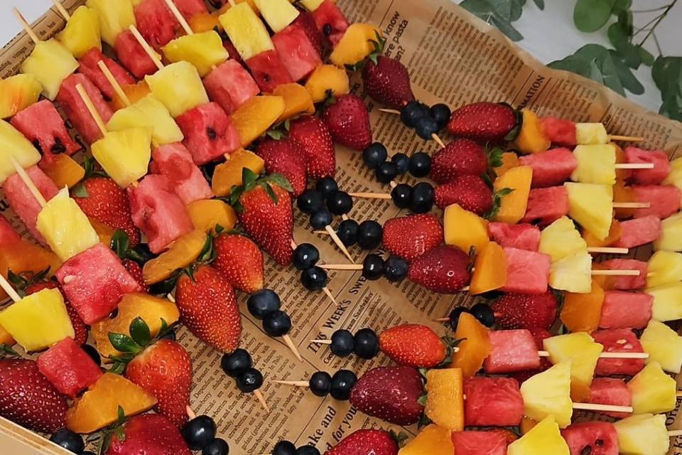 Brochettes de fruits