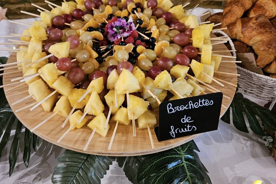 Brochettes de fruits