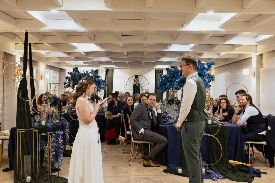 Mariage bleu et vert