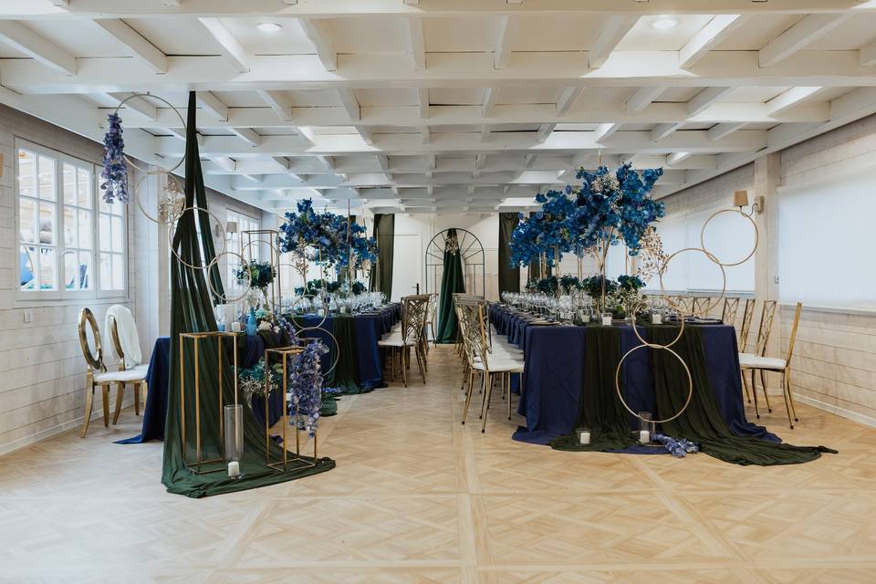 Mariage bleu et vert