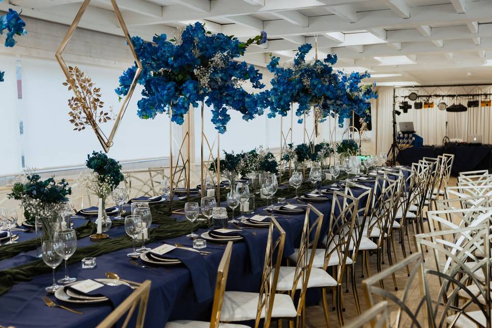 Mariage bleu et vert