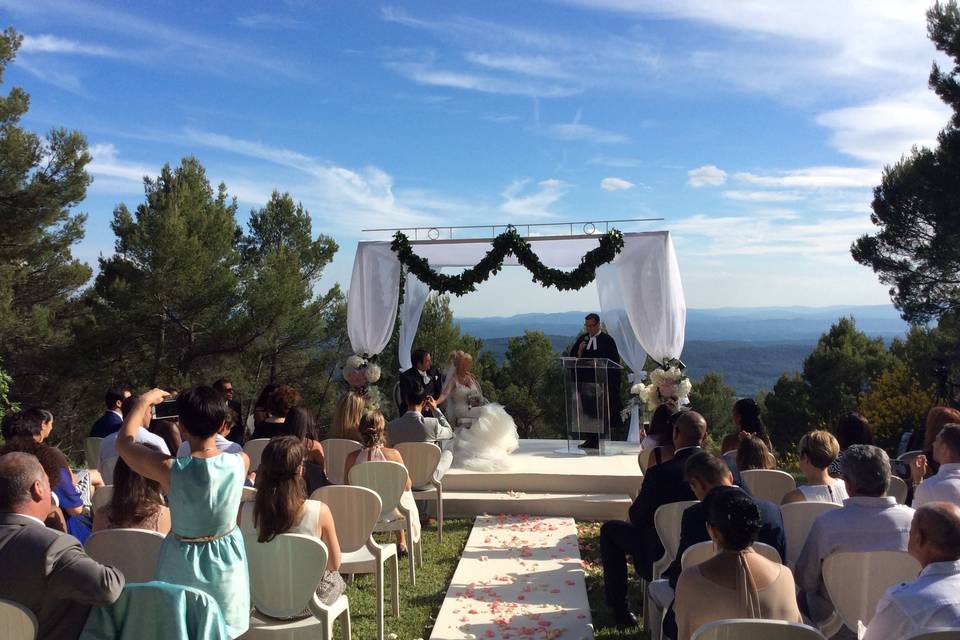 Mariage dans le parc