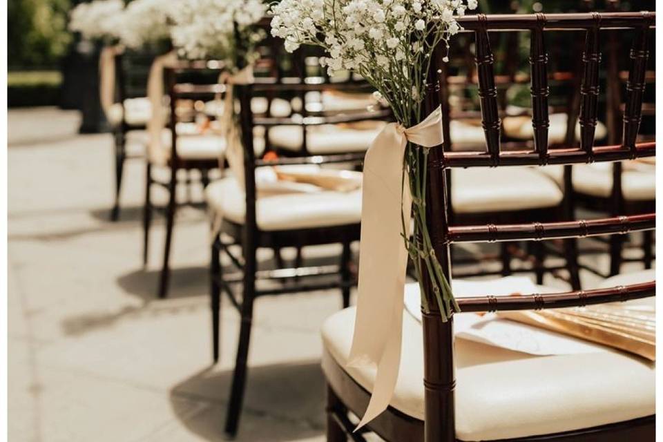Bouquet banc de cérémonie