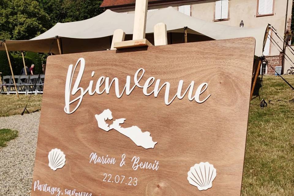 Panneau bienvenue