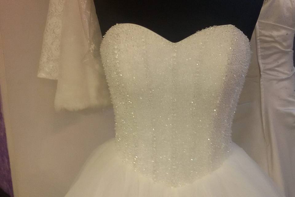Robe princesse perlée