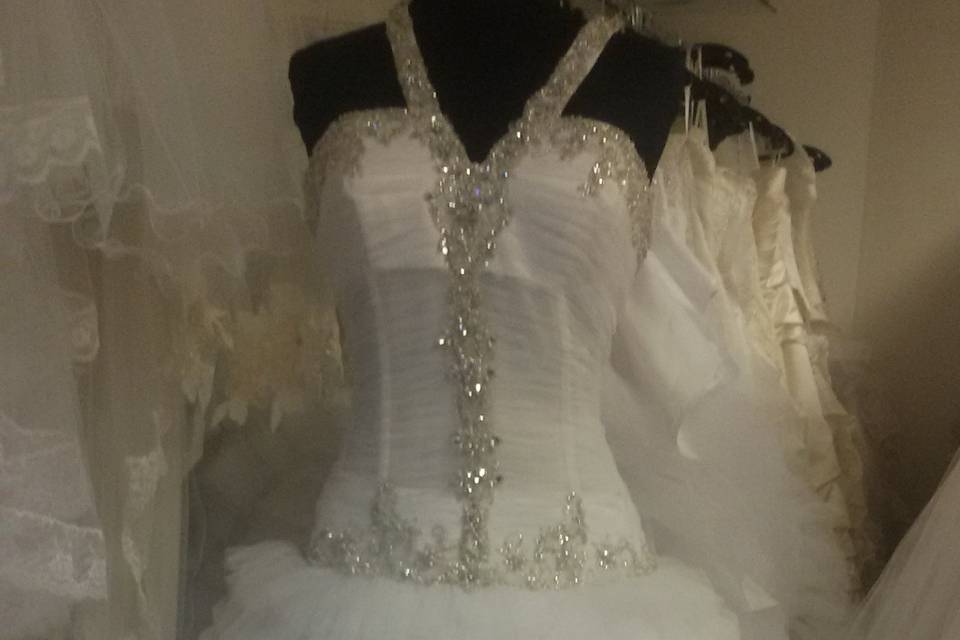 Robe mouchoir de tulle