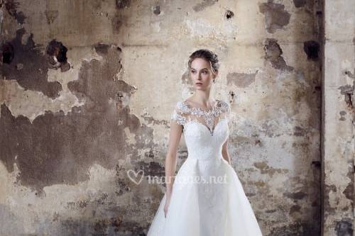 Robe sirène traîne amovible