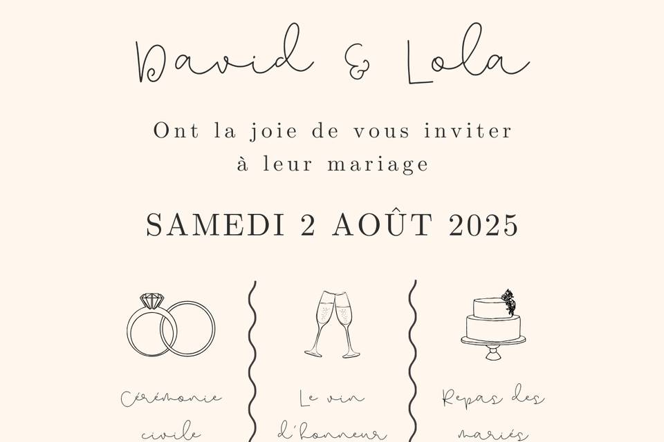 Faire part détail