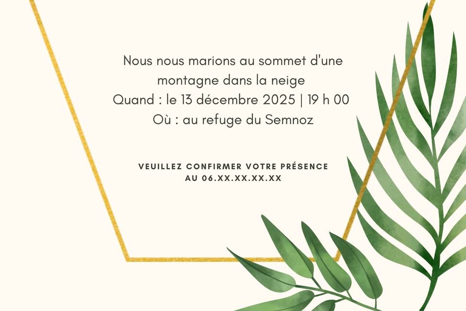 Faire part tendance