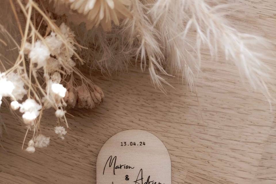 Magnets cadeaux invités