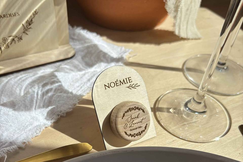 Marque-place et cadeau invité