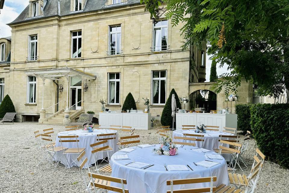 Brunch mariage parc château