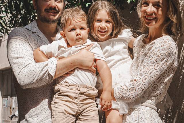 Les mariés et leurs enfants