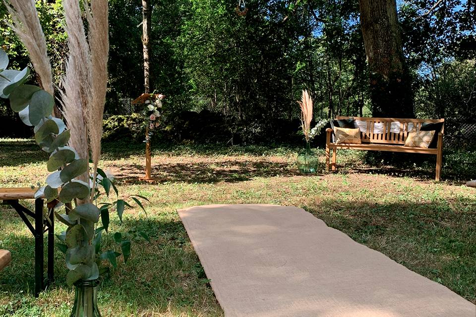 Cérémonie dans le parc