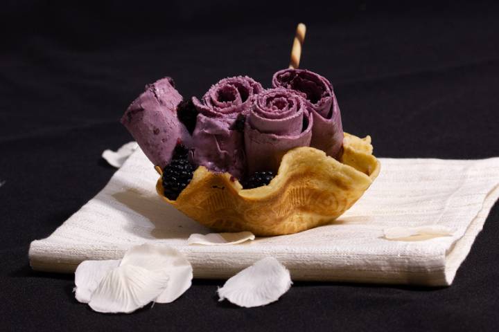 Crème glacée goût mûres