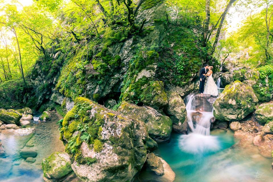 Mariage dans la nature