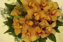 Bouquet rond fleurons d'orchidées