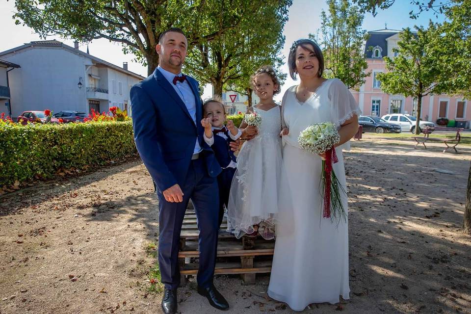 Robe de mariée en mousseline