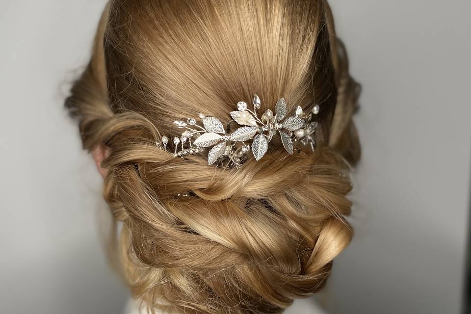 Chignon mariée torsadé