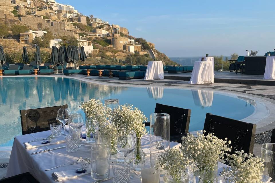 Diner mariage Mykonos
