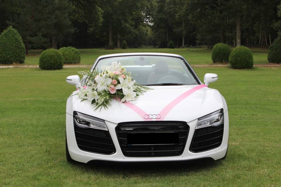 Décoration de voiture mariage en Aveyron