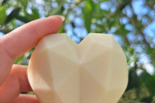 Savon cœur origami