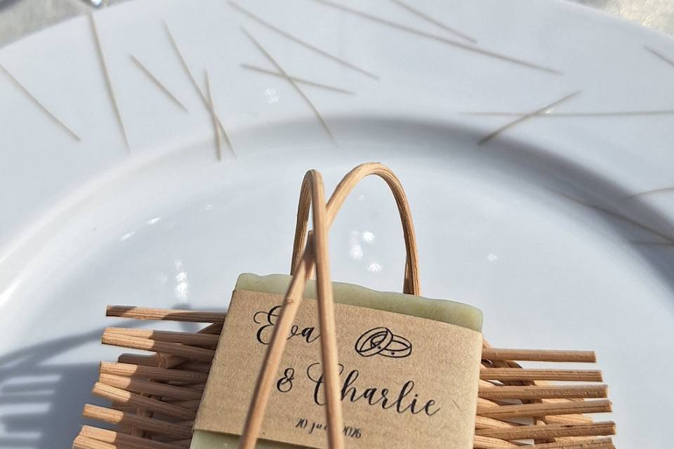 Savon déco table