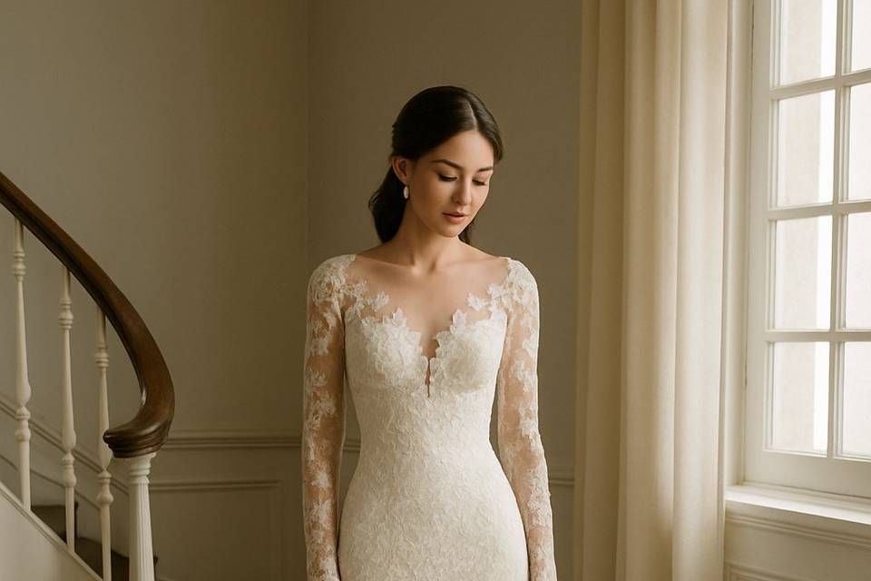 Robe sirène dentelle