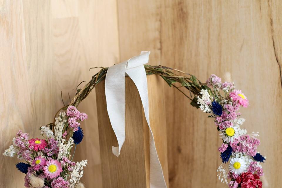 Couronne fleurs séchées 1