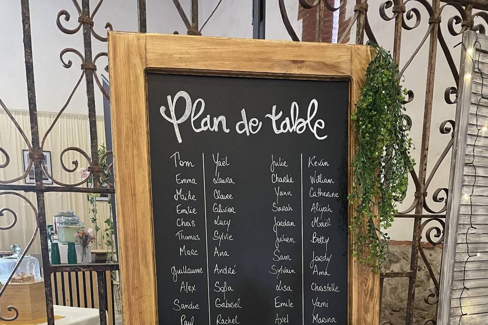 Plan de table bois