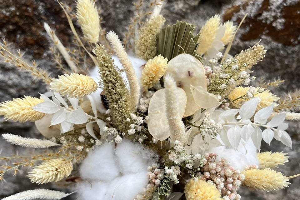 Bouquet de mariée séché