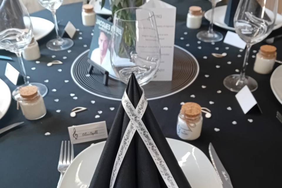 Table thème musique