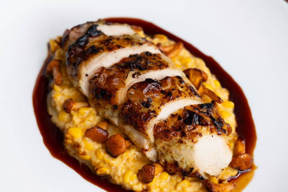 Volaille & risotto de maïs