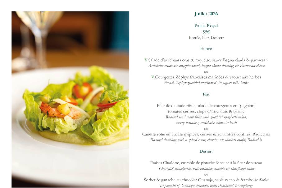 Menu Juillet 2026